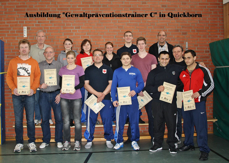 Abschluss der Ausbildung zum Gewaltpräventionstrainer C in Quickborn