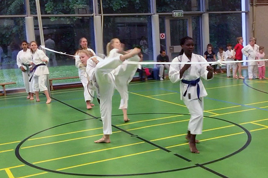 Beintechniken und Kaeshi-Kumite