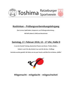 Koshinkan-Lehrgang mit Rolf Lahme