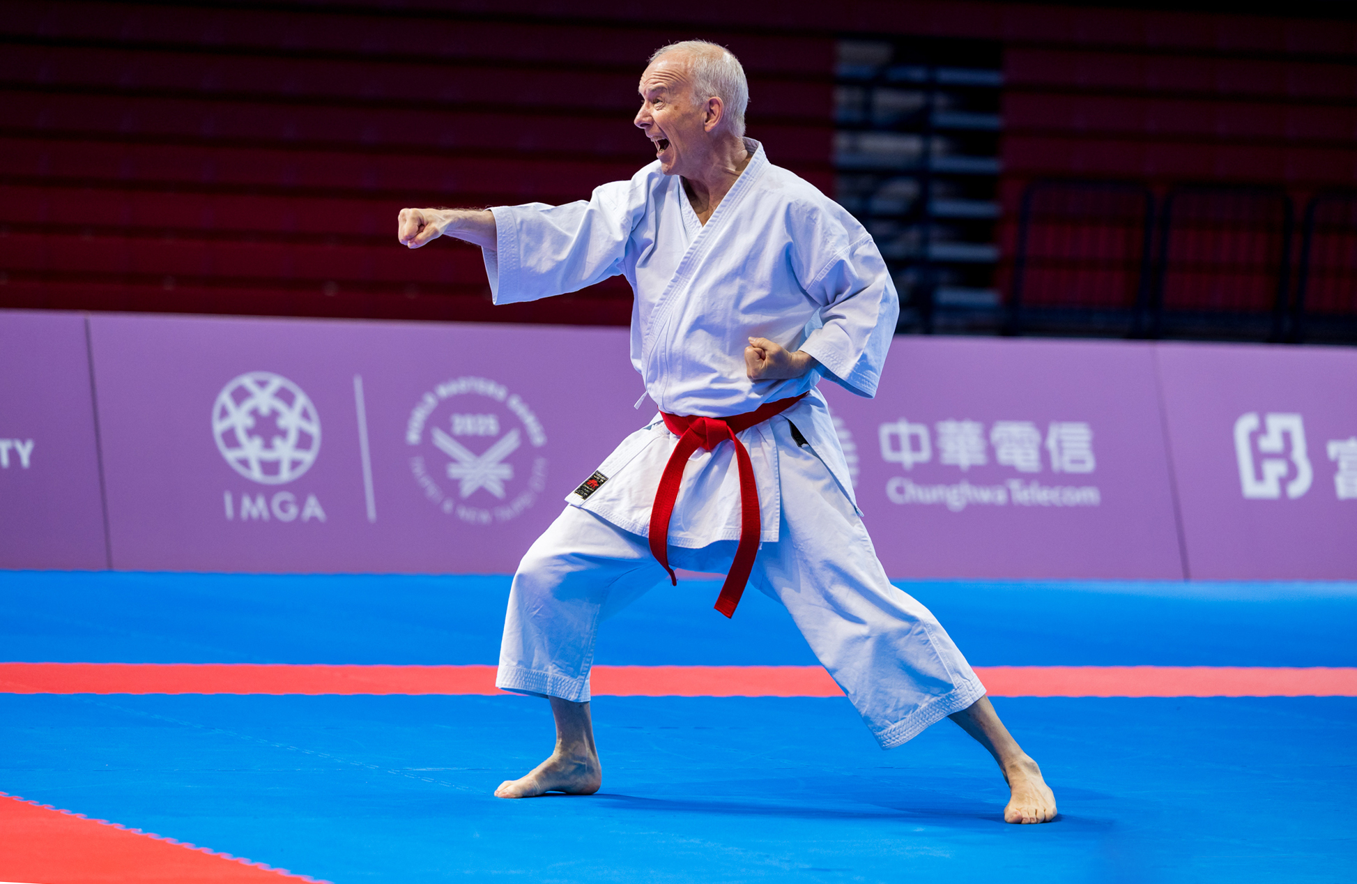 Ralph Lehnert bei der Kata auf der Wettkampffläche der World Masters Games 2025
